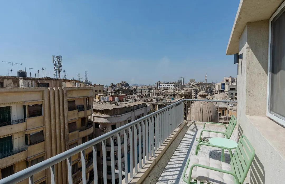 Grey L Studio Apartments Downtown Cairo Ouzonian House-1